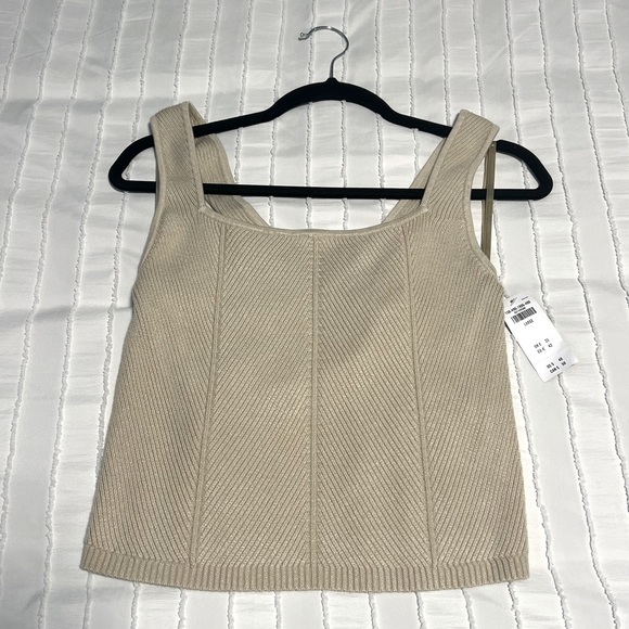 Abercrombie Elevate Ribbed Cross Back Tank Top - Picture 2 of 5